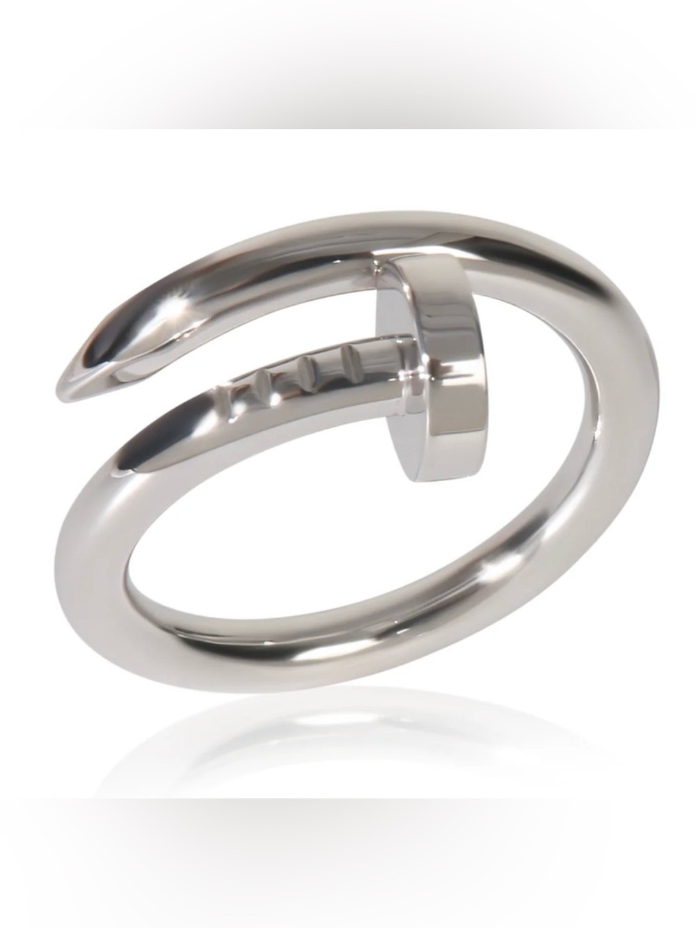 NEW!!Polished Silver Open Nail Ring - Design Inspired